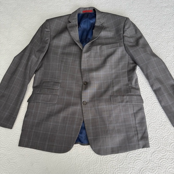 Ted Baker Light Gray Checkered Blazer - Picture 2 of 14